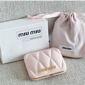 Miu Miu Pink Quilted Accessory Set